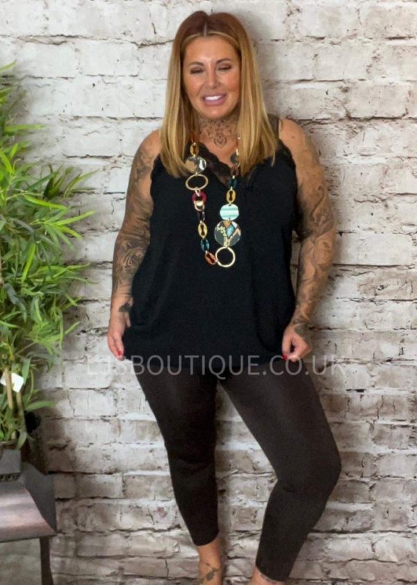 Plain Soft Lined High Rise Leggings Best Fits 14-24 "No Returns On Sale Items" - Image 4