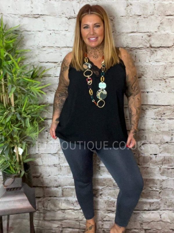 Plain Soft Lined High Rise Leggings Best Fits 14-24 "No Returns On Sale Items" - Image 2
