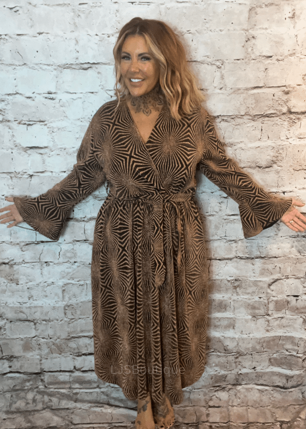 Gabriella Glitter Wrap Dress best fits 14 26