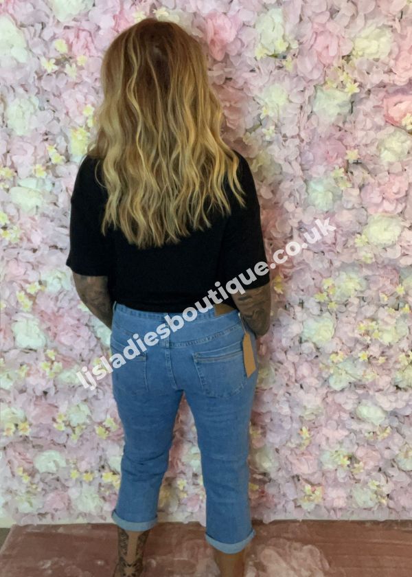 Ladies denim pedal sales pushers