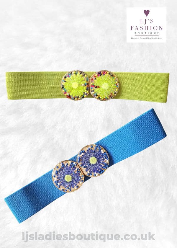 Women s Elasticated wide belt with Beads size 10 20 No.14 LJ s