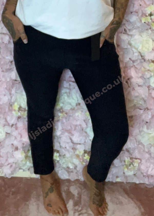 Top Quality Trouser Leggings Navy With Button Pockets