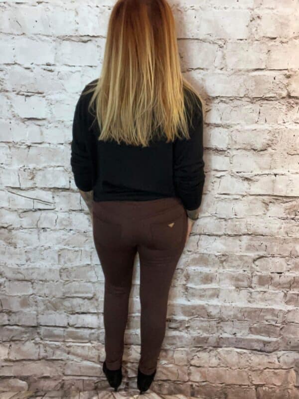 Chocolate High Waisted Jeggings - Image 3