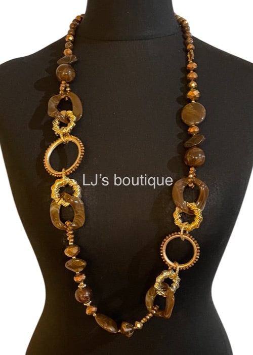 586 – Brown Chunky Necklace