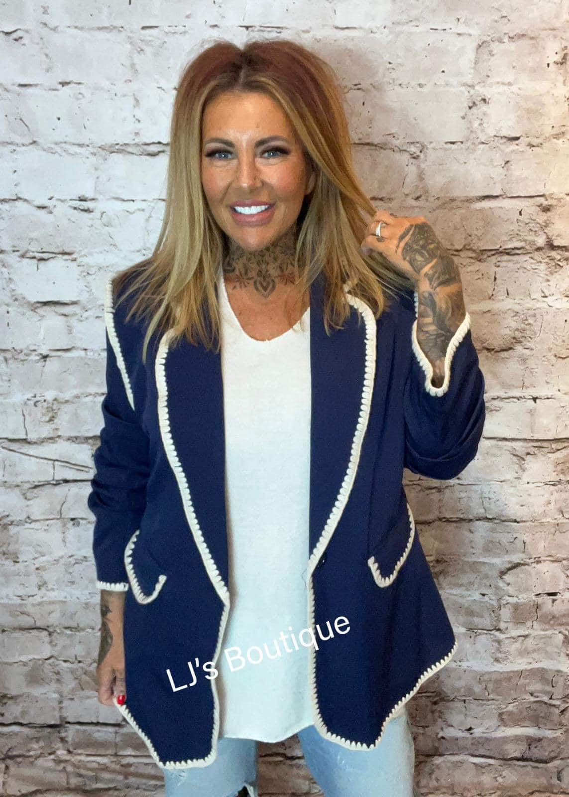 New Sassy Jacket (ruched sleeves) Best Fits 14-22 - LJ's Ladies Boutique