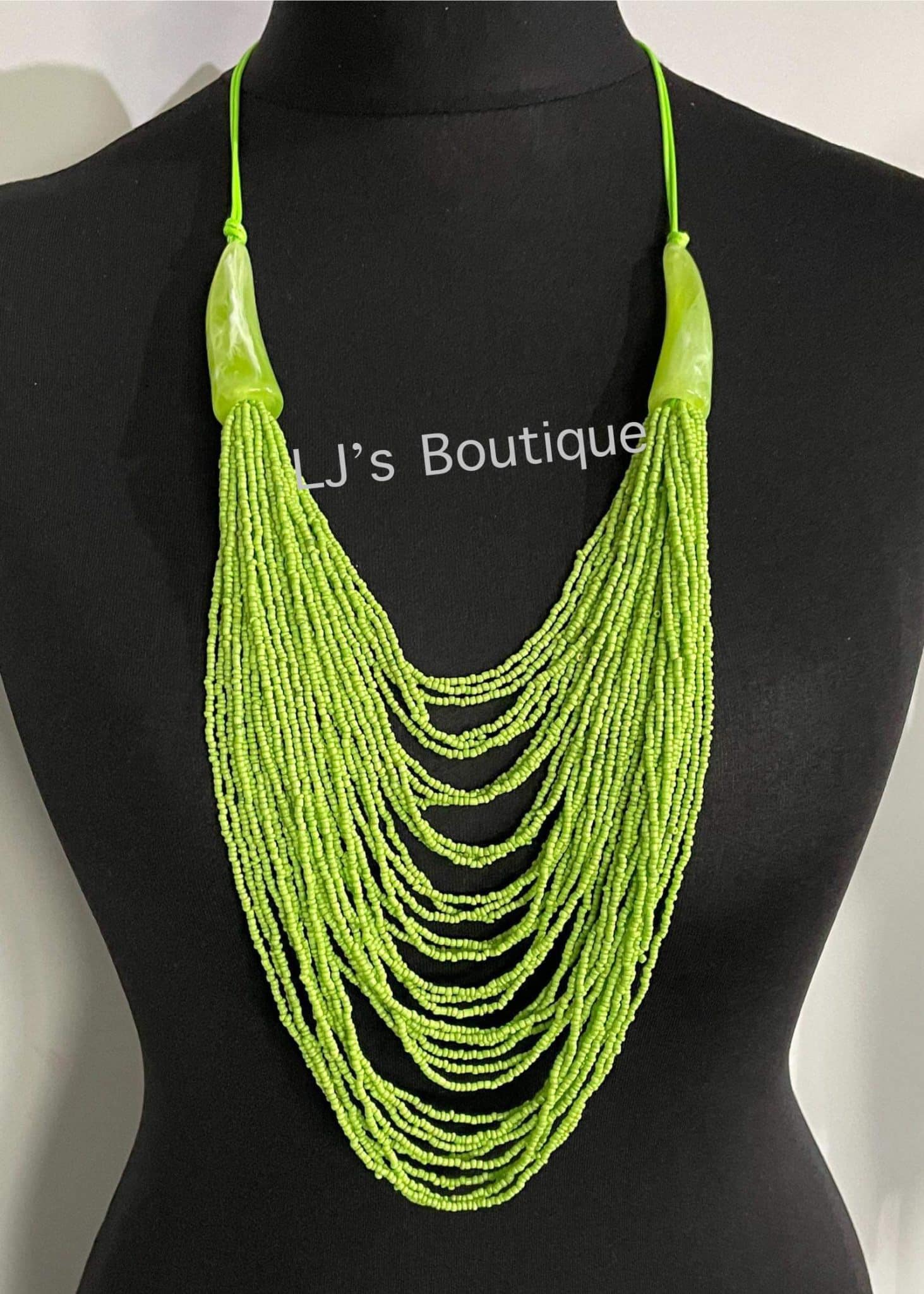 4541-Lime layering Necklace