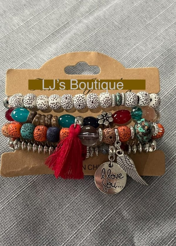 4 pcs boho Beaded Bracelet - Image 6