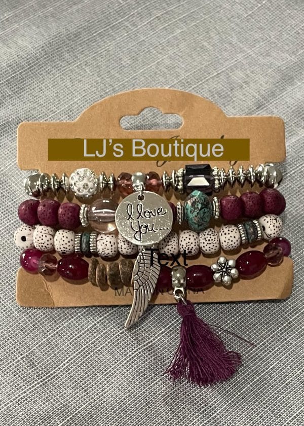 4 pcs boho Beaded Bracelet