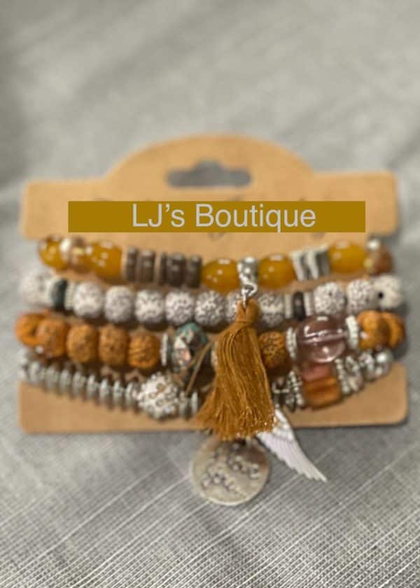 4 pcs boho Beaded Bracelet - Image 3