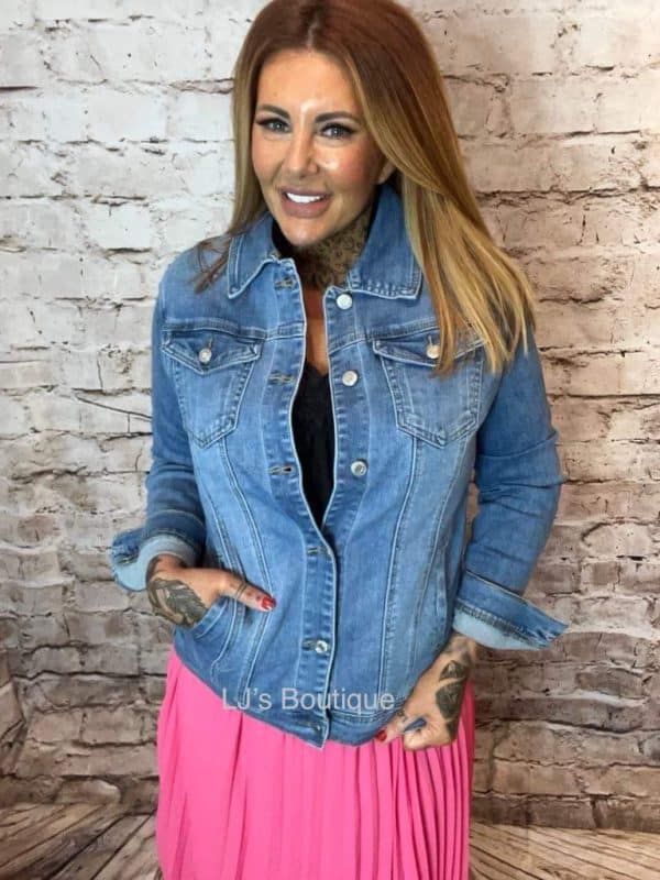 Mid Length G-Smack Denim Jacket  "No Returns On Sale Items"