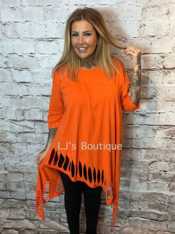 Distressed Side Drop Tunic Dress Best Fits 14-22 - "No Returns On Sale Items" - Image 3