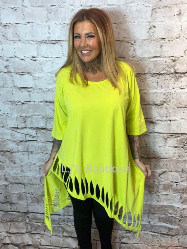 Distressed Side Drop Tunic Dress Best Fits 14-22 - "No Returns On Sale Items" - Image 2