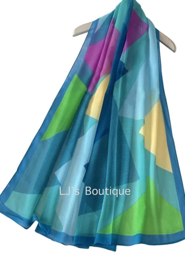 Geometric Print Scarf - Image 3