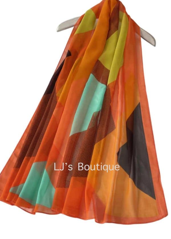Geometric Print Scarf - Image 2