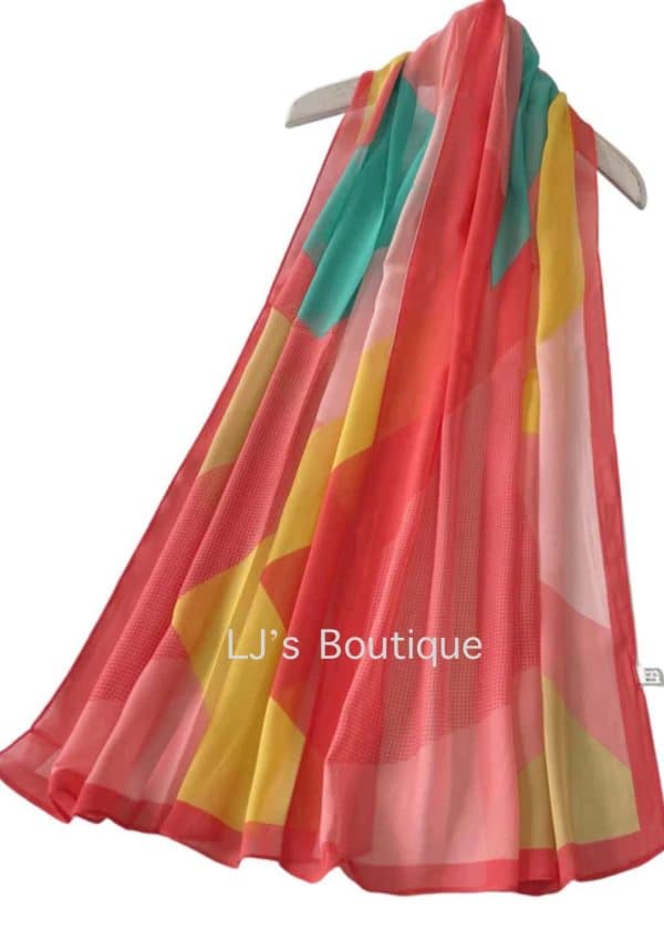Geometric Print Scarf - Image 4