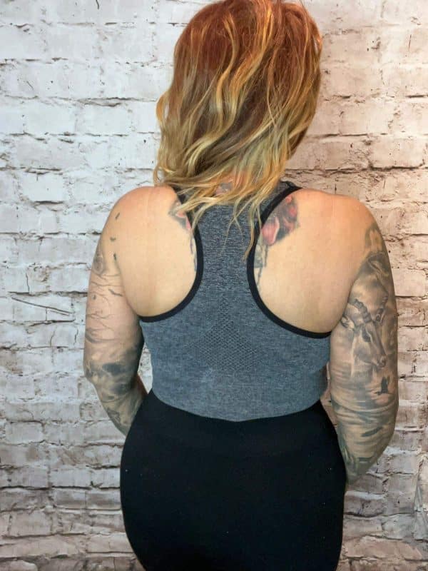 Grey Medium Control Sports Bra (3 sizes available) "No Returns On Sale Items" - Image 2