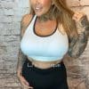 White Medium Control Sports Bra (3 sizes available)   "No Returns On Sale Items" - Image 3