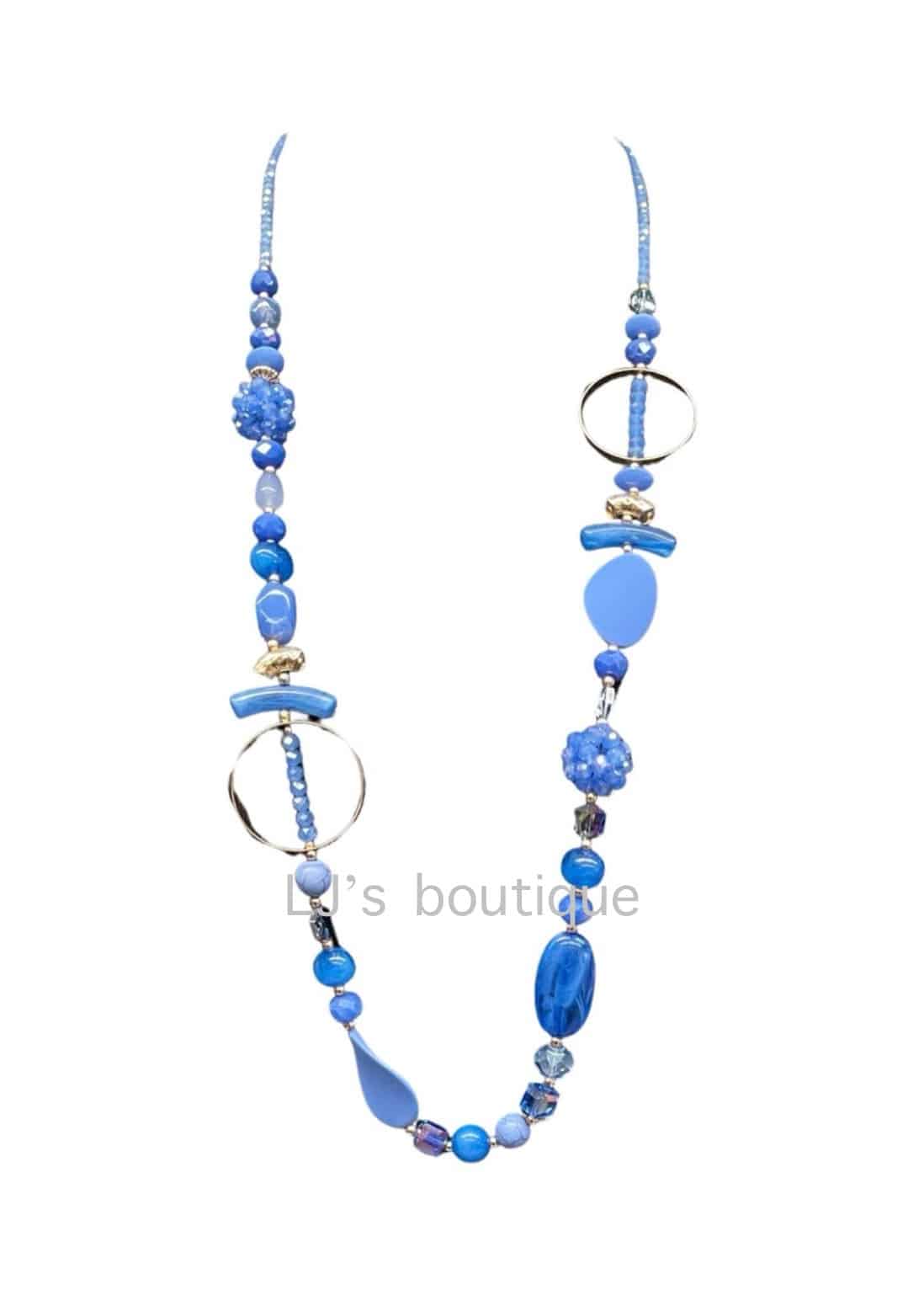 896 BLUE AND GOLD NECKLACE