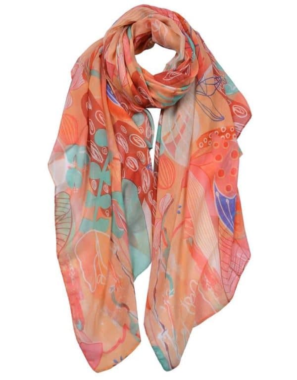 Lotus Root Print Scarf