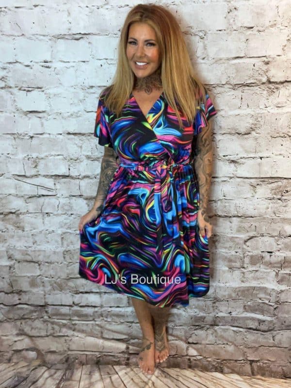 The Phoenix Midi Wrap Dress Best Fits 10-20 * RESTOCKED*