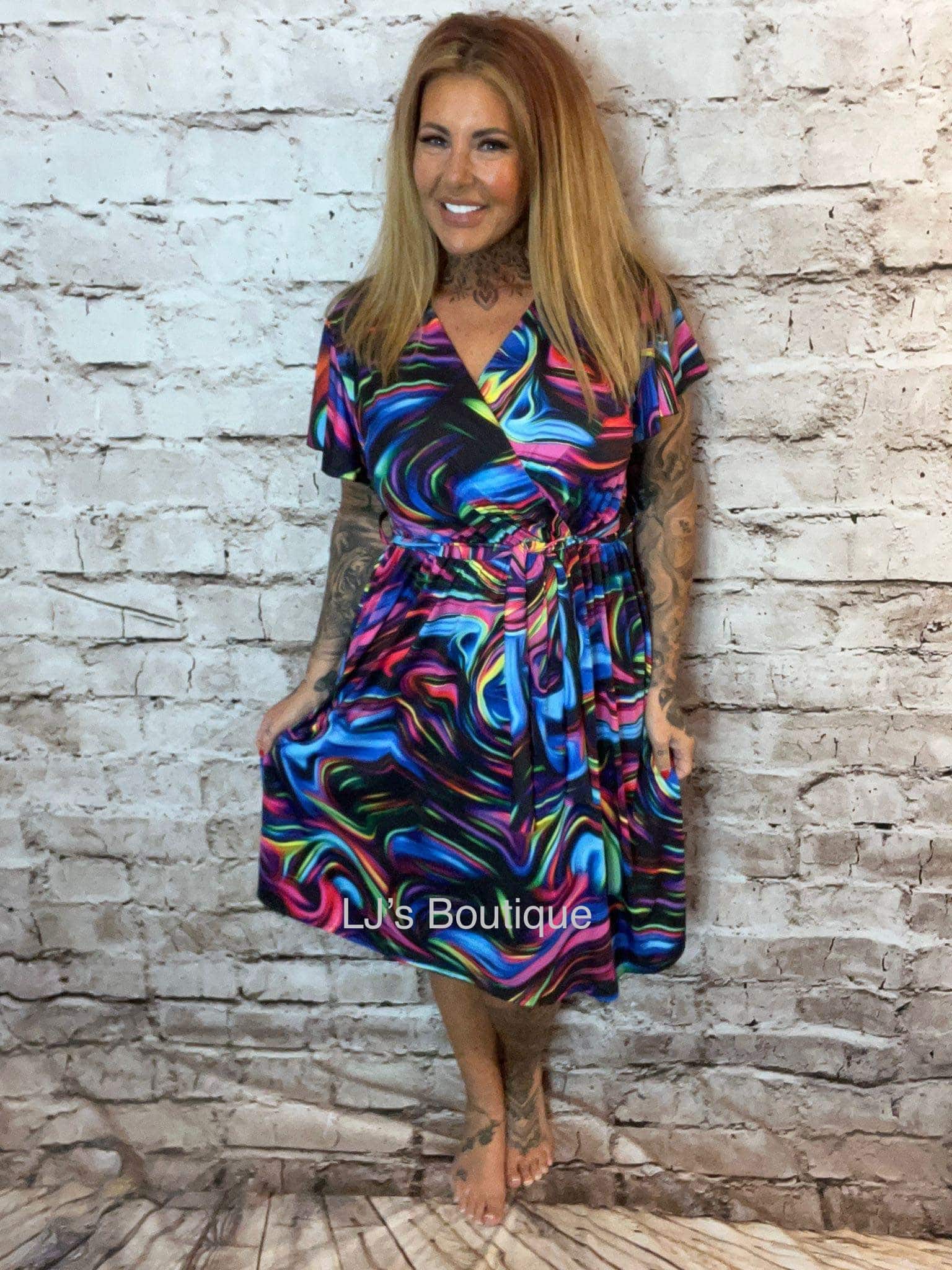 The Phoenix Midi Wrap Dress Best Fits 10-20