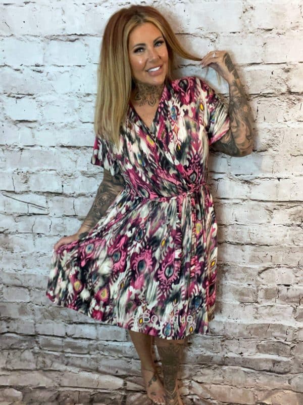 Picasso Midi Wrap Dress Best Fits 14-24