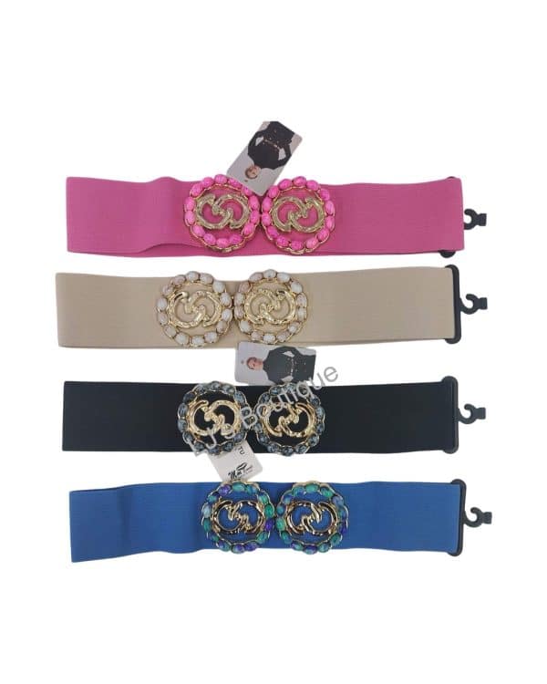 Women's Elasticated Wide Belt With Beads?"No Returns On Sale Items"