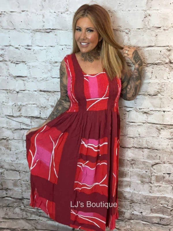 Danni Shirred Dress Best Fits 14-24  "No Returns On Sale Items" - Image 4