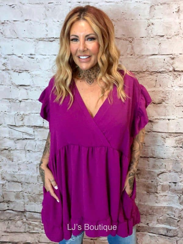 Malita Wrap Style V-neck Top Best Fits 16-26 - Image 2
