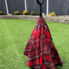 319 Red tartan upside down brolly - Image 2