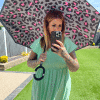 441 Pink and grey leopard print upside down brolly