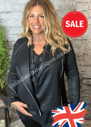California soft leather look plus size biker jacket No Returns on sale items.