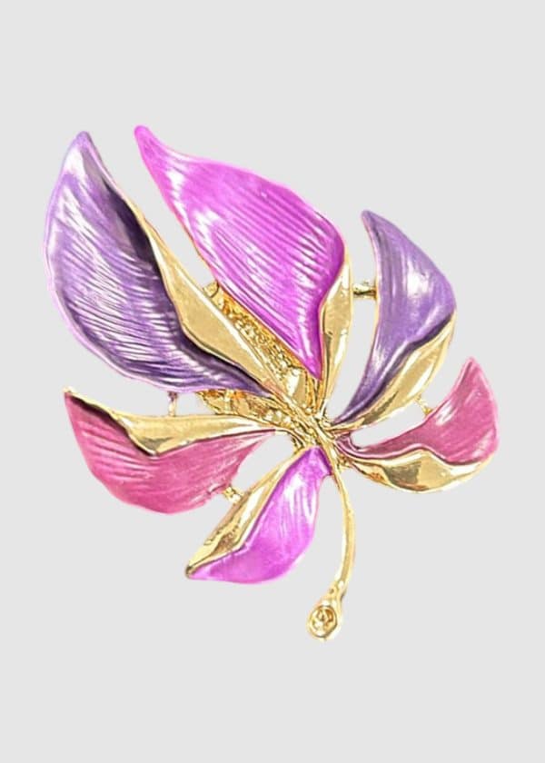 Purple leaf Magnetic Brooch