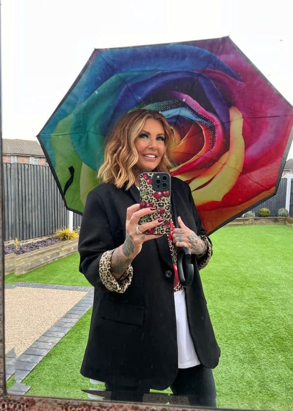 389 Rainbow rose Upside down brolly