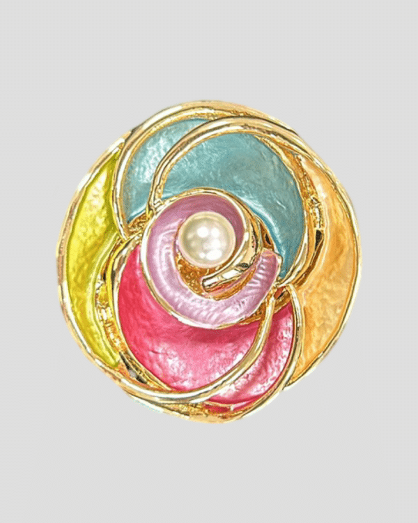Multi colored flower Magnetic Brooch