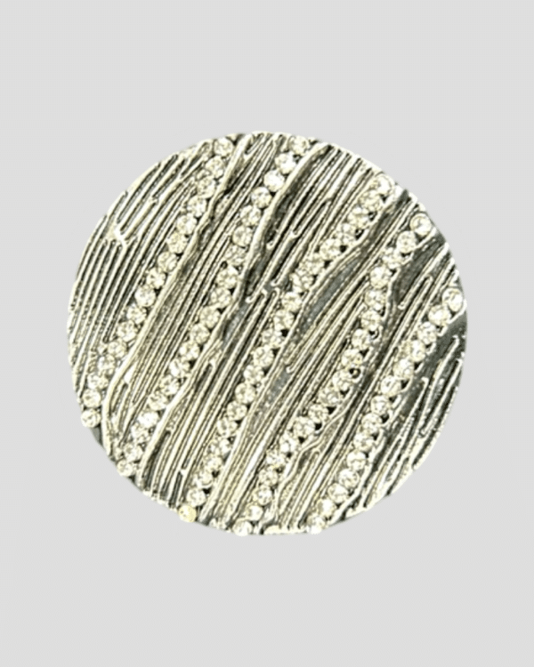 Silver button Magnetic Brooch
