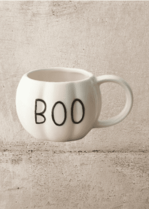 White Boo Pumpkin Mug (No Returns On Sale Items)