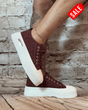 552 Mulberry Inspired print chunky trainers No returns on sale items