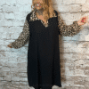 Emory Animal Print Sleeve Collar Dress best fits 14-24 "No Returns On Sale Items"