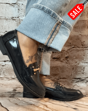 Navy blue patent loafers Sizes 8-11 No returns on sale items