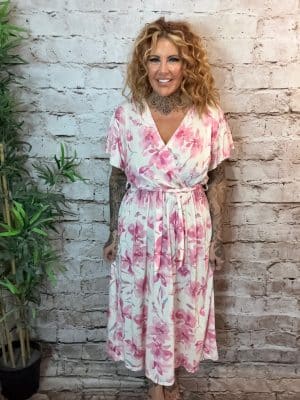 Monroe Floral wrap dress Best Fits 12-20