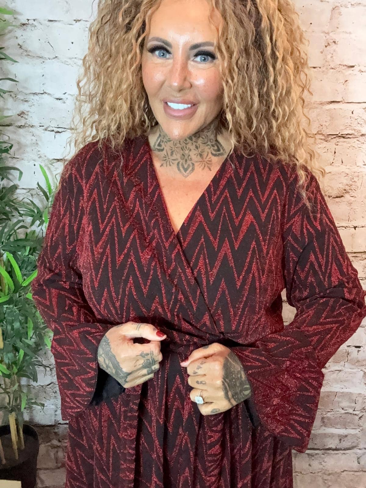 Glitter bomb wrap dress best fits 16-24 - Image 3