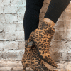 Leopard print kitten heel boots  "No Returns On Sale Items"