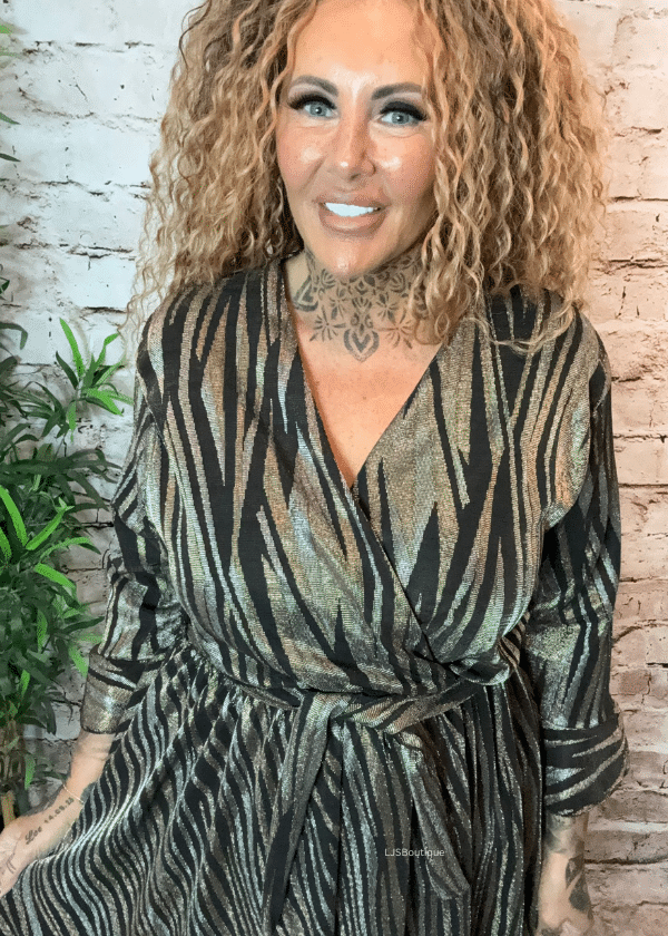 Mariah glitter wrap dress best fits 16-24 - Image 8