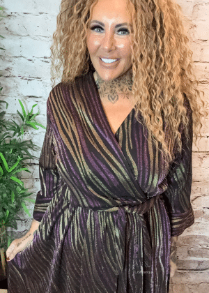 Mariah glitter wrap dress best fits 16-24