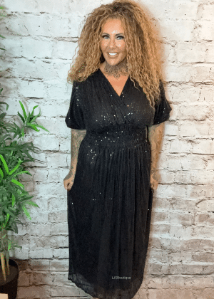 Blitzen Short Sleeved Sparkle dress best fits 12-20