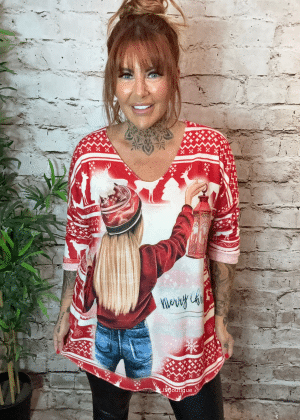 Merry Christmas soft knit jumper best fits 14-22