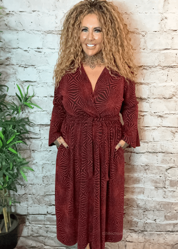 Gabriella Glitter Wrap Dress best fits 14-26 - Image 9