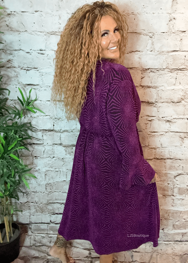 Gabriella Glitter Wrap Dress best fits 14-26 - Image 3