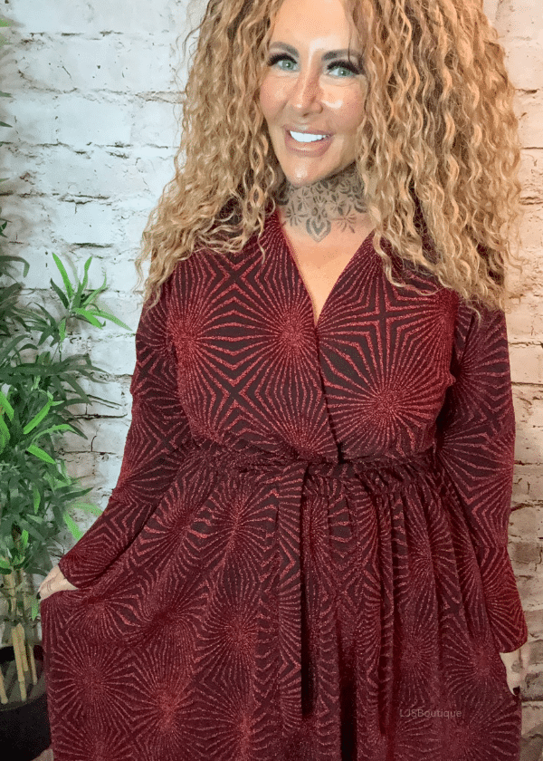 Gabriella Glitter Wrap Dress best fits 14-26 - Image 10